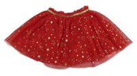 Červená tylová sukně s hvězdami So Cute