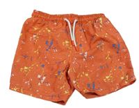 Červené skvrnité plážové kraťasy Primark