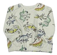 Smetanová mikina s dinosaury Primark