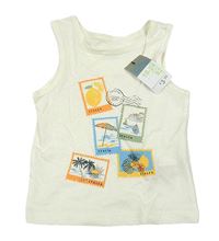 Nové - Smetanové tílko s obrázky Primark