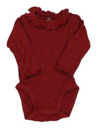 Vínové perforované body s límečkem H&M