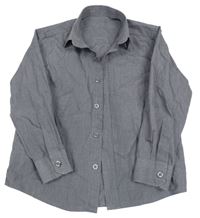 Tmavošedá melírovaná košile