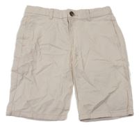 Béžové plátěné kraťasy H&M