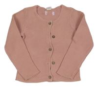 Růžový propínací svetr H&M