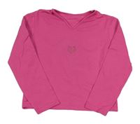 Růžové sportovní crop triko 
