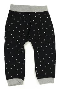Černo-šedé vzorované tepláky s hvězdičkami H&M