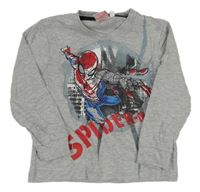 Šedé pyžamové melírované triko se Spidermanem Marvel