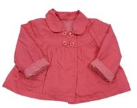 Růžový plátěný jarní kabát George