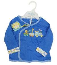 Nové - modré zavinovací triko s obrázky 