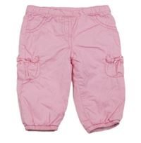 Světlerůžové plátěné podšité kalhoty s kapsami C&A