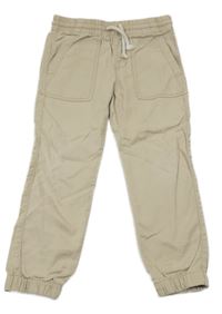 Smetanové plátěné cuff kalhoty H&M