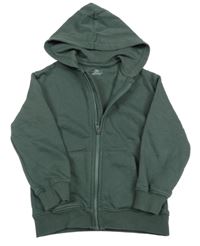 Tmavozelená propínací mikina s kapucí M&S