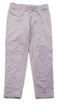 Lila vzorované sametové legíny Kiki&Koko