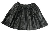 Černá koženková skládaná sukně Zara