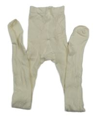 Smetanové vzorované punčocháče H&M