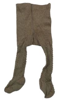 Hnědé vzorované punčocháče H&M