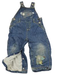 Modré podšité laclové rifle s opicí Next