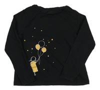 Černé triko s dívkou 