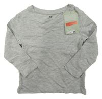 Nové - Šedé melírované triko H&M