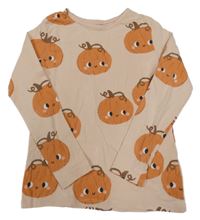 Světlerůžové triko s dýněmi H&M