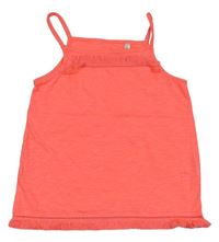 Neonově korálový top s třásněmi C&A