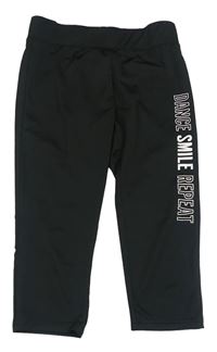 Černé sportovní crop legíny s nápisem Ergeenomixx