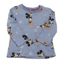 Šedomodré triko s Mickeym Primark