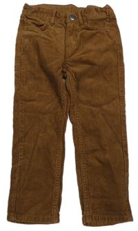 Hnědé slim fit manšestráky H&M