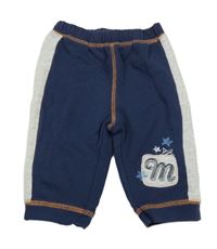 Tmavomodro-šedé tepláky s písmenem George