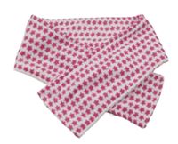 Bílo-růžová fleecová šála s hvězdami 