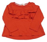 Červené triko s volánky H&M