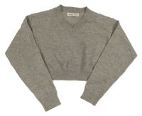 Šedý crop svetr Shein