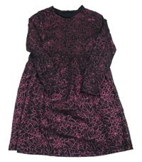 Černo-růžové šaty s pavučinami George