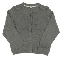 Šedý propínací svetr Tu