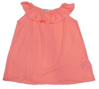 Neonově růžový top s volánkem H&M