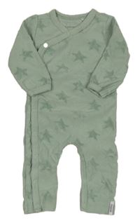 Světlezelený overal s hvězdami 