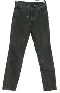 Dámské šedé rifle s kamínky H&M
