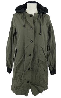 Dámská khaki-černá šusťáková parka s kapucí FB Sister 