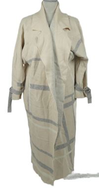 Dámský pudrovo-šedý kostkovaný svetrový dlouhý cardigán River Island 