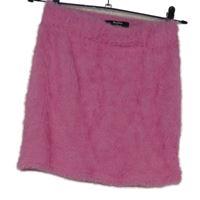 Dámská růžová chlupatá sukně Bershka 