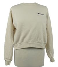 Dámská smetanová crop mikina s nápisem H&M