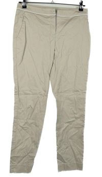 Dámské béžové plátěné kotníkové kalhoty BAF 