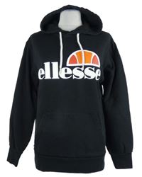 Dámská černá oversize mikina s logem a kapucí Ellesse 