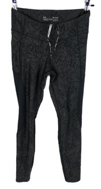 Dámské černo-šedé vzorované sportovní legíny Under Armour 