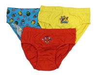 3x slipy s Avengers červené+ žluté+ modré primark