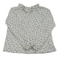 Bílé květinové triko Okaidi