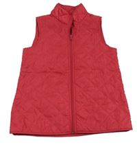 Tmavorůžová šusťáková prošívaná lehce zateplená vesta TCM