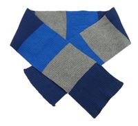 Šedo-modrá pruhovaná šála