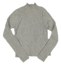 Světlešedé žebrované crop úpletové triko Primark