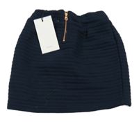Nové - Tmavomodrá žebrovaná tepláková sukně Name it